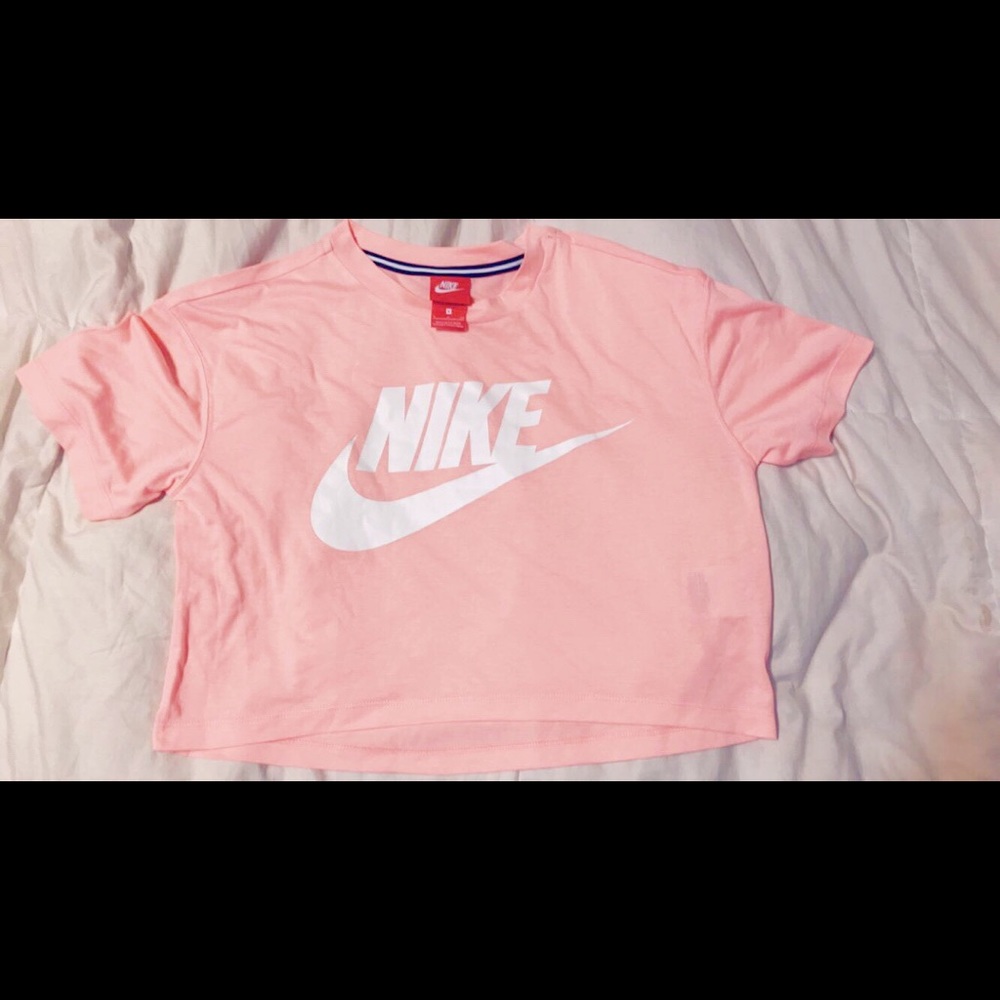 Nike pink crop top